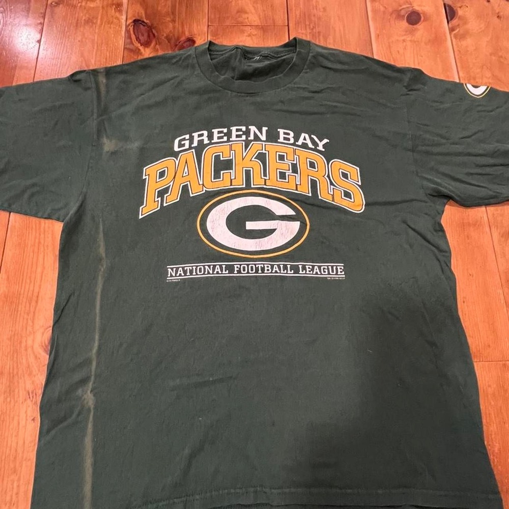 Green Bay Packers NFL T-Shirt Mens Green Short Sleeve Logo Graphic Tee